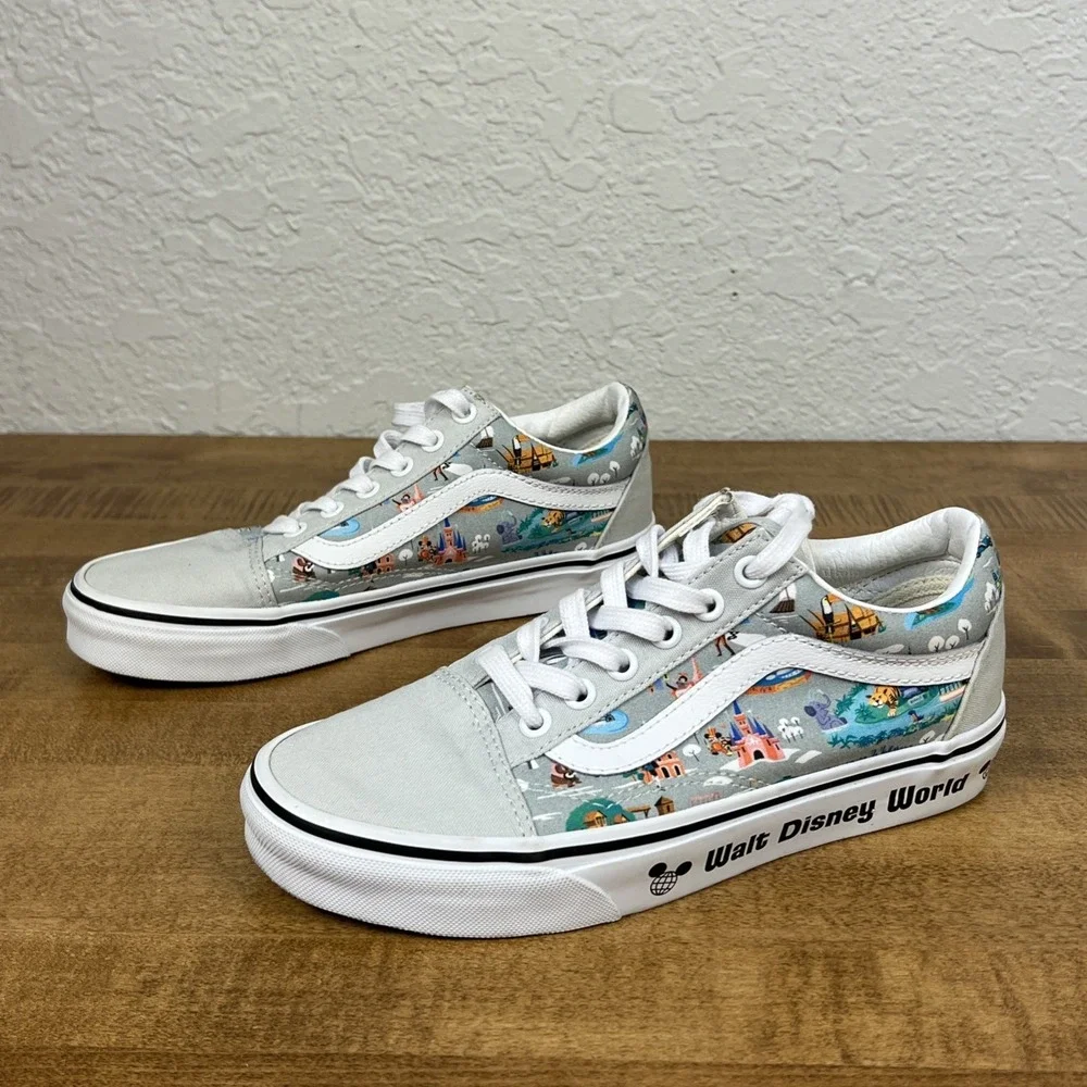 Vans Old Skool x Walt Disney World 50th Anniversary Park Map Sz Women 6.5 Men 5